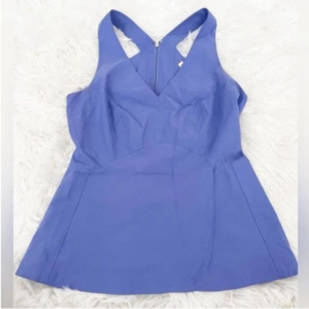 Rebecca Taylor Women's V-Neck Sleeveless Peplum Top - Purple